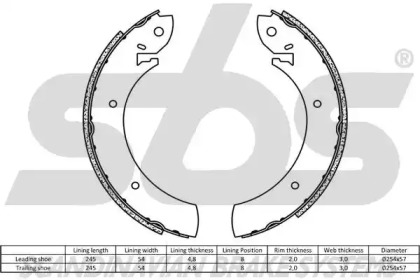 Комлект тормозных накладок (sbs: 18492799272)