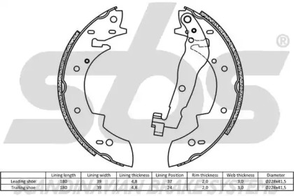 Комлект тормозных накладок (sbs: 18492799307)