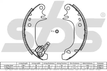 Комлект тормозных накладок (sbs: 18492799407)