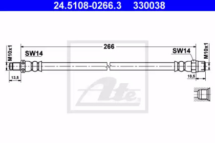 Шлангопровод (ATE: 24.5108-0266.3)