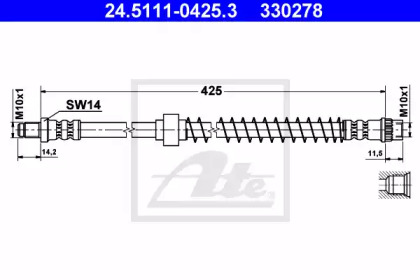 Шлангопровод (ATE: 24.5111-0425.3)
