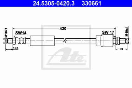 Шлангопровод (ATE: 24.5305-0420.3)