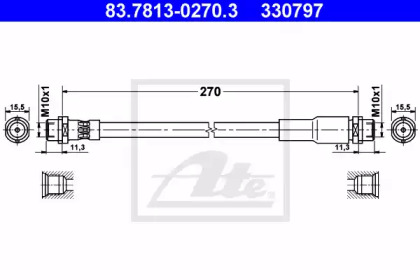 Шлангопровод (ATE: 83.7813-0270.3)