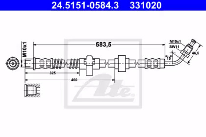 Шлангопровод (ATE: 24.5151-0584.3)