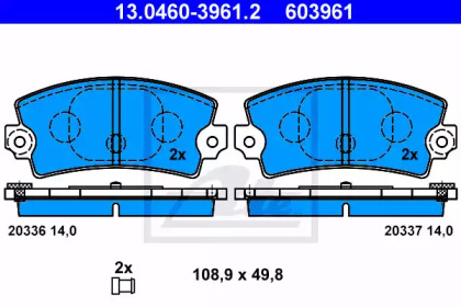 Комплект тормозных колодок (ATE: 13.0460-3961.2)