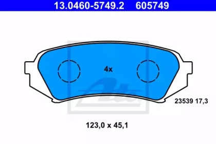 Комплект тормозных колодок (ATE: 13.0460-5749.2)