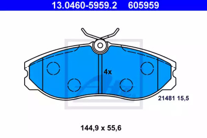 Комплект тормозных колодок (ATE: 13.0460-5959.2)