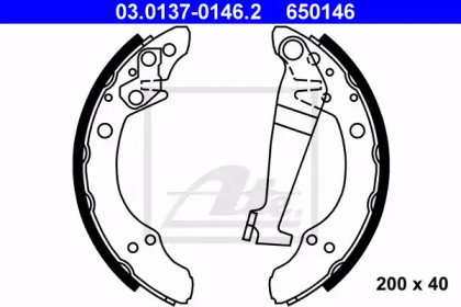 Комлект тормозных накладок (ATE: 03.0137-0146.2)
