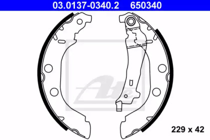 Комлект тормозных накладок (ATE: 03.0137-0340.2)