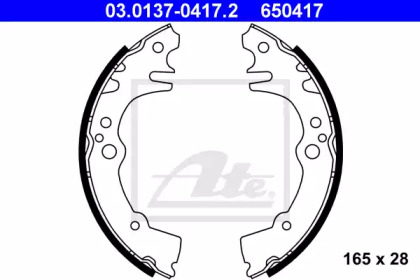 Комлект тормозных накладок (ATE: 03.0137-0417.2)