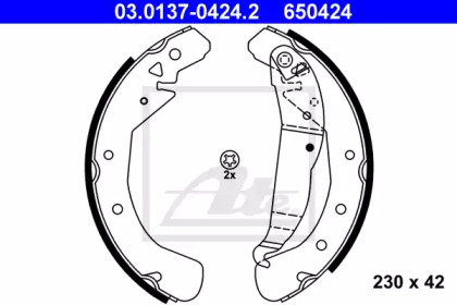 Комлект тормозных накладок (ATE: 03.0137-0424.2)