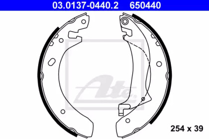 Комлект тормозных накладок (ATE: 03.0137-0440.2)