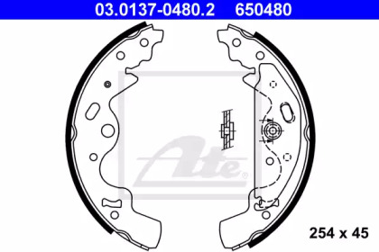 Комлект тормозных накладок (ATE: 03.0137-0480.2)