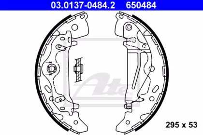 Комлект тормозных накладок (ATE: 03.0137-0484.2)