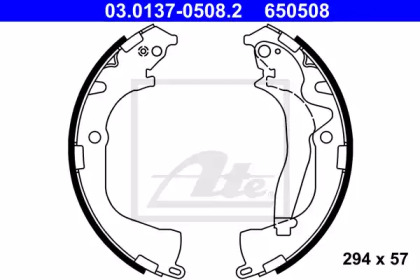 Комлект тормозных накладок (ATE: 03.0137-0508.2)