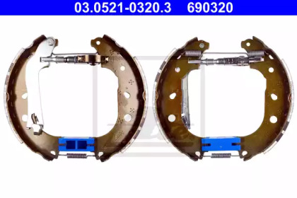 Комлект тормозных накладок (ATE: 03.0521-0320.3)