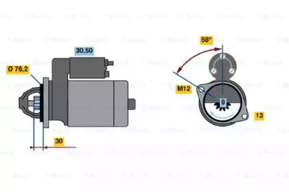 Стартер (BOSCH: 0 001 108 113)