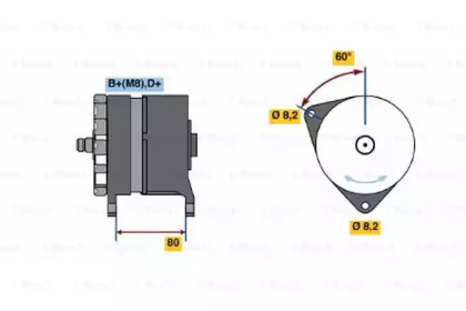 Генератор (BOSCH: 0 120 468 042)