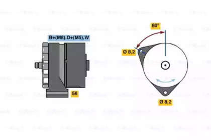 Генератор (BOSCH: 0 120 469 545)