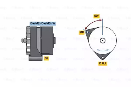 Генератор (BOSCH: 0 120 469 734)