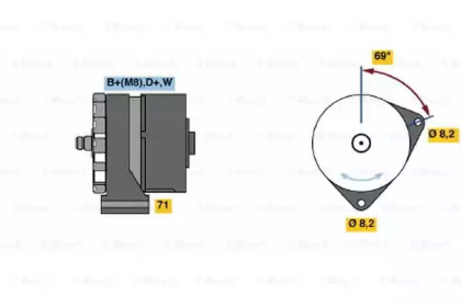 Генератор (BOSCH: 0 120 469 788)