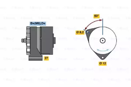 Генератор (BOSCH: 0 120 488 102)