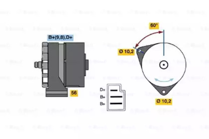 Генератор (BOSCH: 0 120 489 325)