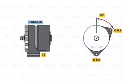 Генератор (BOSCH: 0 120 489 065)