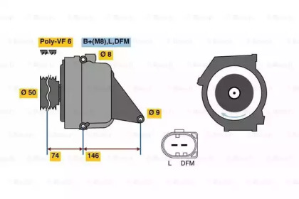 Генератор (BOSCH: 0 122 0AA 3R0)