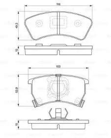 Комплект тормозных колодок (BOSCH: 0 986 424 006)