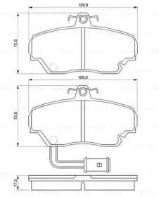 Комплект тормозных колодок (BOSCH: 0 986 424 012)