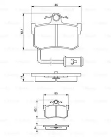 Комплект тормозных колодок (BOSCH: 0 986 424 013)