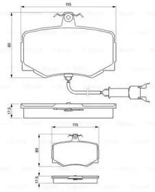 Комплект тормозных колодок (BOSCH: 0 986 424 018)