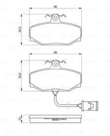 Комплект тормозных колодок (BOSCH: 0 986 424 019)