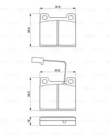 Комплект тормозных колодок (BOSCH: 0 986 424 035)