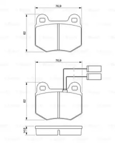 Комплект тормозных колодок (BOSCH: 0 986 424 037)