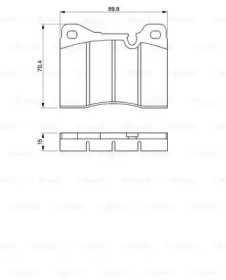 Комплект тормозных колодок (BOSCH: 0 986 424 050)