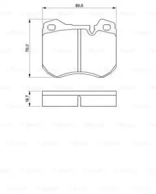 Комплект тормозных колодок (BOSCH: 0 986 424 053)