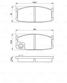 Комплект тормозных колодок (BOSCH: 0 986 424 079)