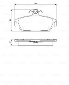 Комплект тормозных колодок (BOSCH: 0 986 424 092)