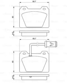 Комплект тормозных колодок (BOSCH: 0 986 424 095)