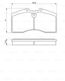 Комплект тормозных колодок (BOSCH: 0 986 424 119)