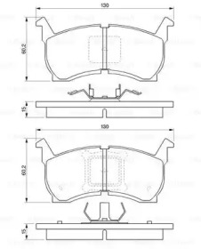 Комплект тормозных колодок (BOSCH: 0 986 424 142)