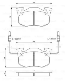 Комплект тормозных колодок (BOSCH: 0 986 424 147)