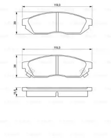 Комплект тормозных колодок (BOSCH: 0 986 424 155)