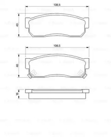 Комплект тормозных колодок (BOSCH: 0 986 424 160)