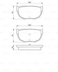 Комплект тормозных колодок (BOSCH: 0 986 424 162)