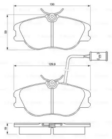 Комплект тормозных колодок (BOSCH: 0 986 424 167)