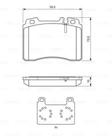 Комплект тормозных колодок (BOSCH: 0 986 424 170)