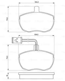 Комплект тормозных колодок (BOSCH: 0 986 424 172)